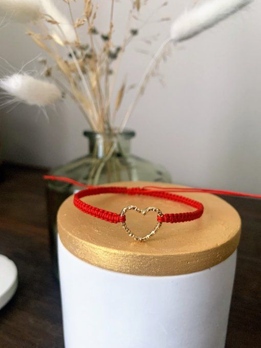 Bracelet tissé, rouge