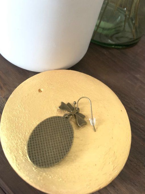 Boucles d'oreilles brodées 