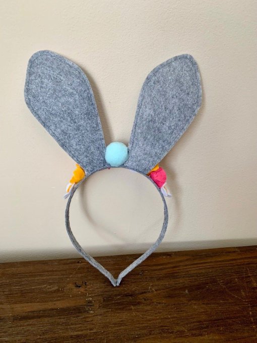 Serre-tête lapin et fleurs