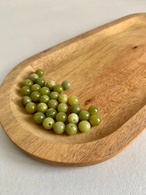 Perles jade 6mm