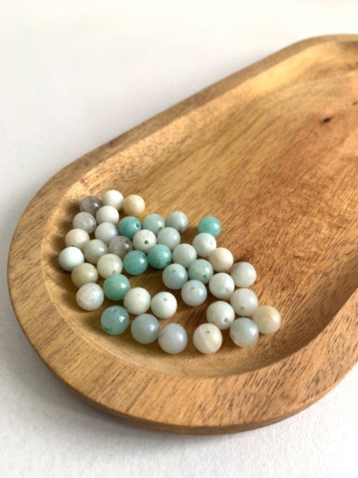 Perles en amazonite 6mm