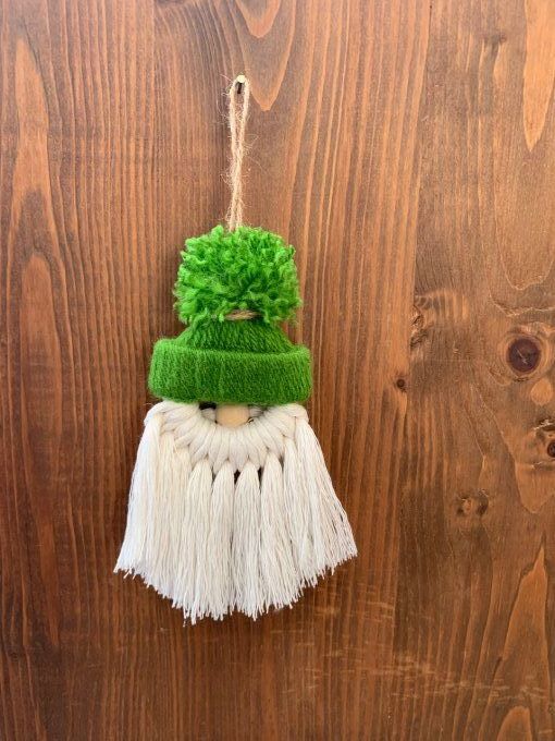 Suspension père Noël vert